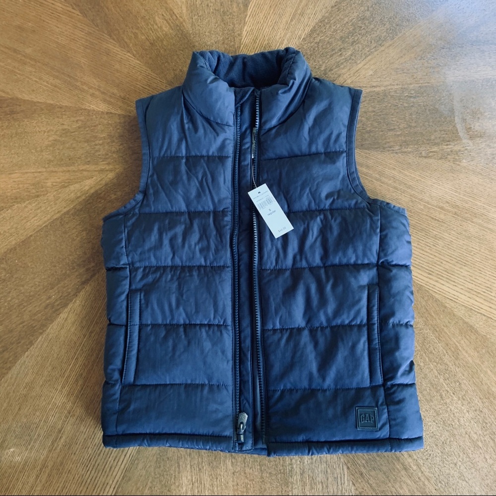 Gap Kids NWT Boys Sleeveless Puffer Vest Navy S